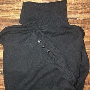 H&M Black Turtleneck with Buttons on Sleeves